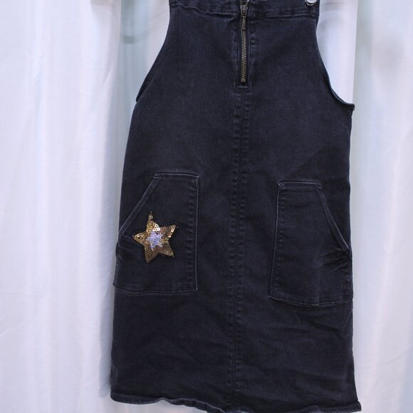 Wonder Nation Black Dress with Animal Print Straps - Picture 2 of 9